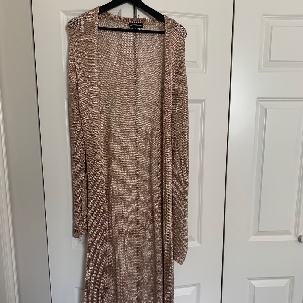 Metallic Long Cardigan